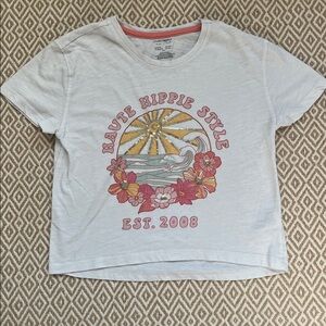 Haute Hippie Kids Tee - White with Pink and Gold Graphic